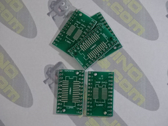 Surface Mount prototype board SO8 SO14, SO16, SO20, SO24, SO28