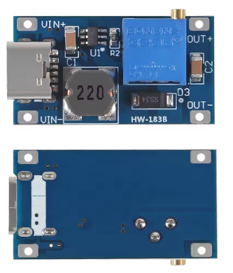 USB-C step up converter MT3608 5-28VDC 2A DC-DC Boost converter