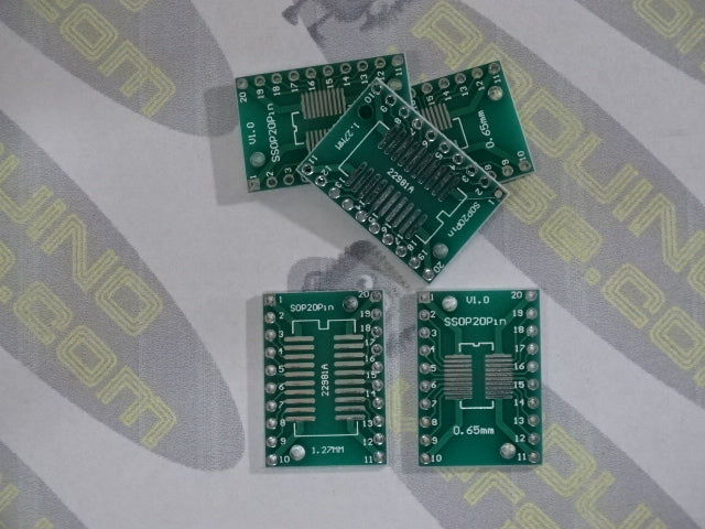 Surface Mount prototype board SO8 SO14, SO16, SO20, SO24, SO28