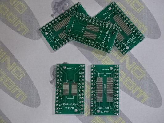 Surface Mount prototype board SO8 SO14, SO16, SO20, SO24, SO28